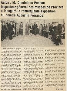 AUGUSTIN FERRANDO 1880-1957 (18) Progres de Saone et Loire 13 juin 1977